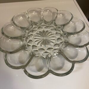 Elegant Clear Glass Serving Platter